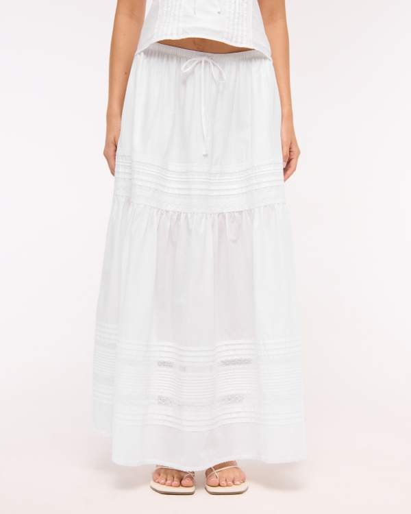 High Rise Pull-On Boho Maxi Skirt
