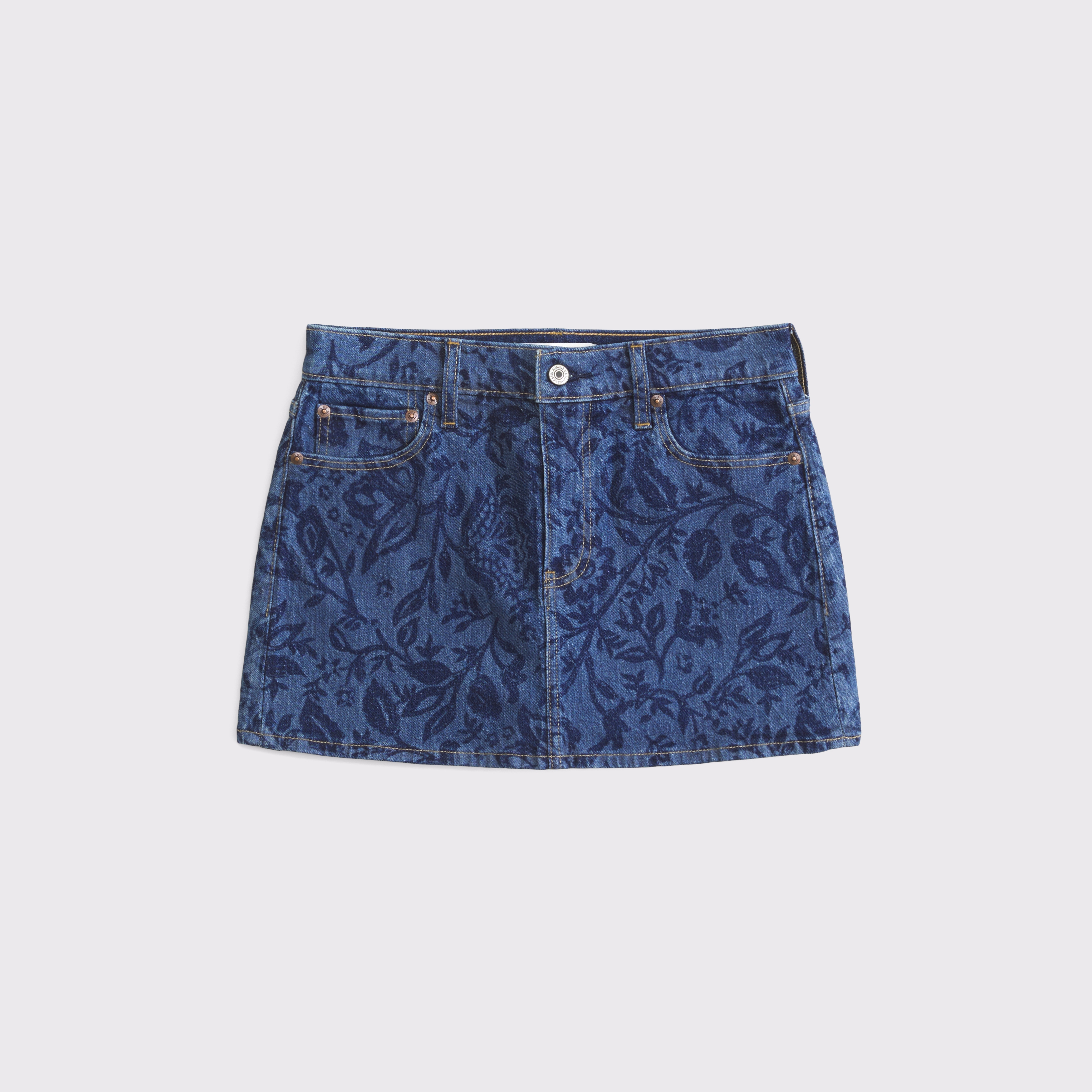 Abercrombie & Fitch Mid Rise Denim Mini Skirt
