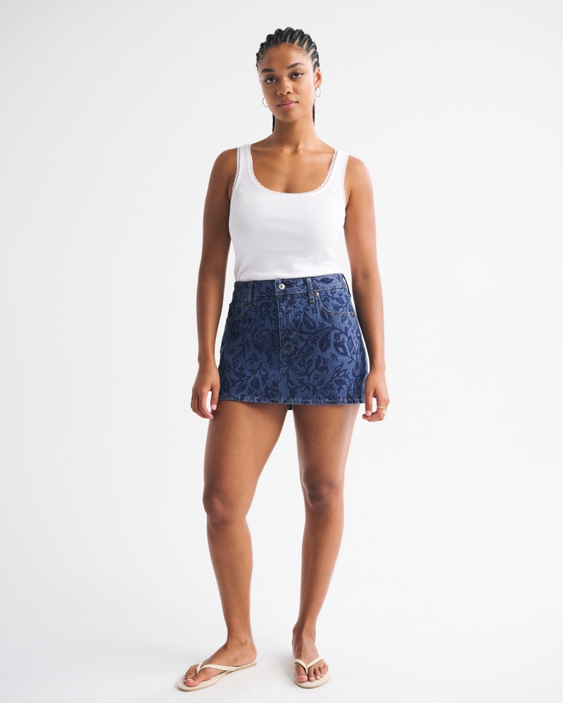 Curve Love Mid Rise Denim Mini Skirt