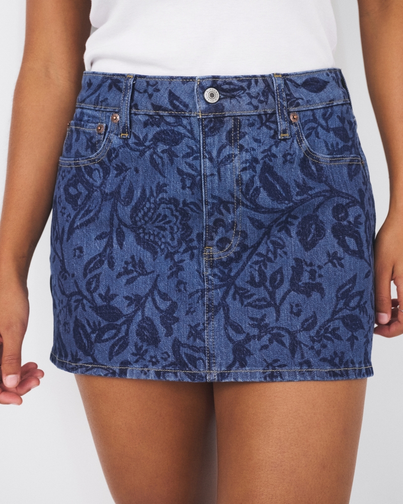 Curve Love Mid Rise Denim Mini Skirt