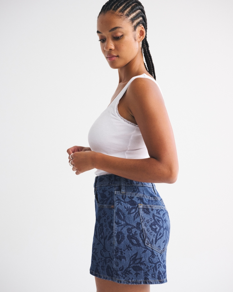 Curve Love Mid Rise Denim Mini Skirt