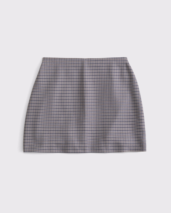 The A&F Scarlett Curve Love Mini Skort, Gray Houndstooth view 1