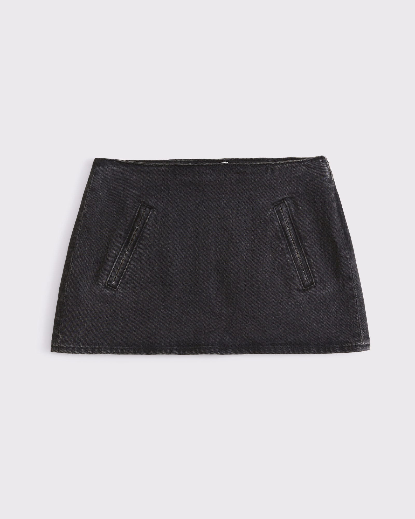 The A&F Scarlett Curve Love Mid Rise Denim Micro Skort