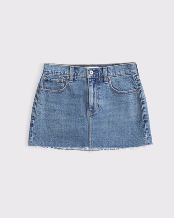 Mid Rise 5-Pocket Denim Mini Skirt