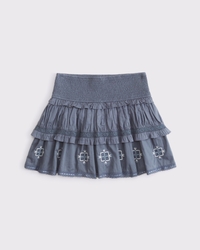 High Rise Boho Mini Skort