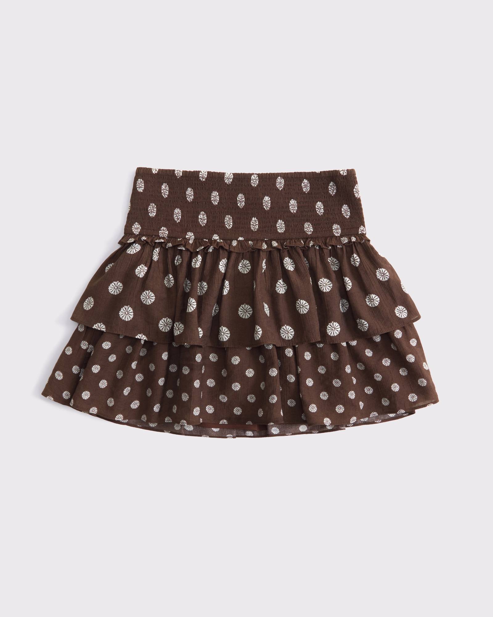 High Rise Tiered Ruffle Mini Skort
