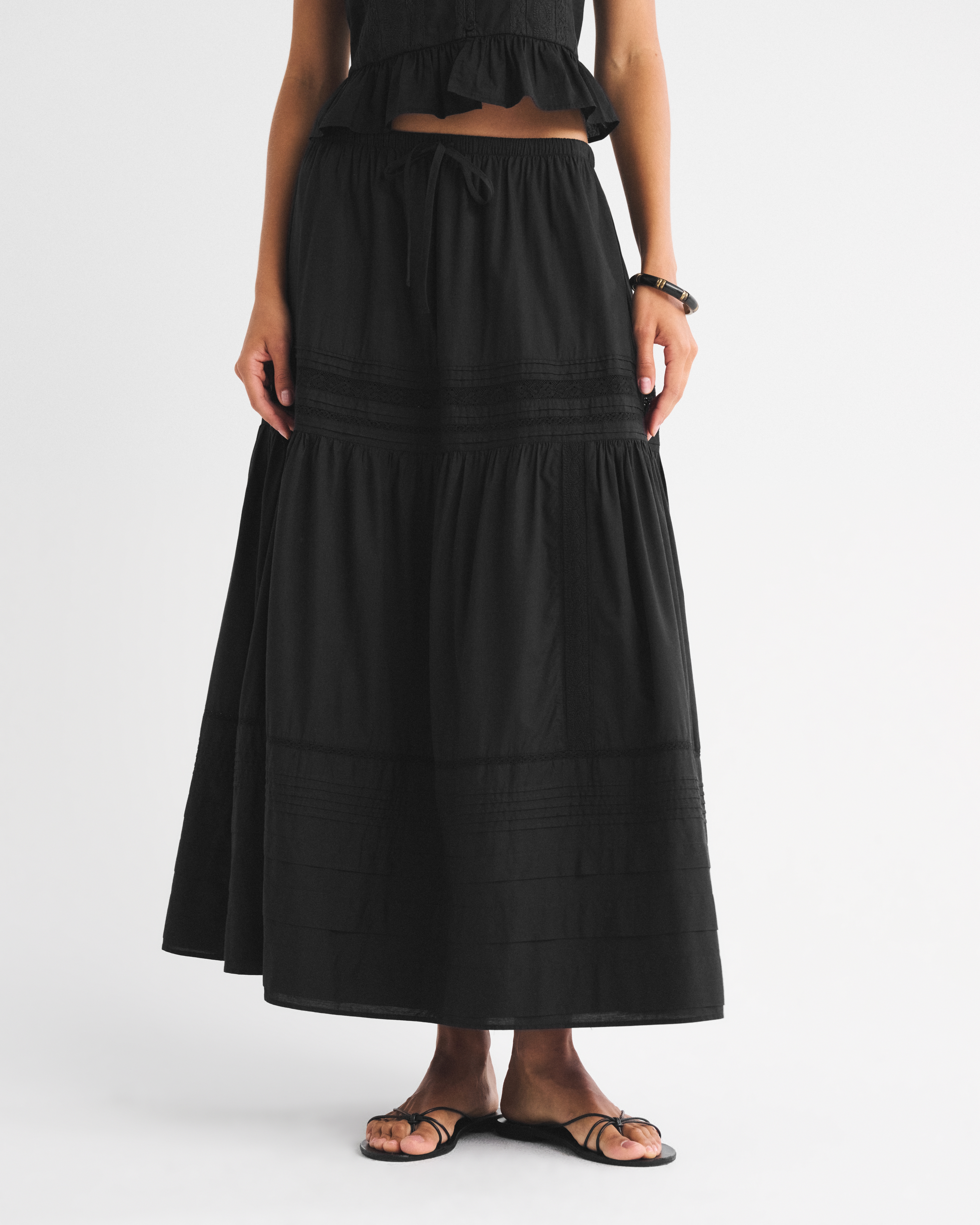 Женские юбки Abercrombie & Fitch High Rise Pull-On Boho Maxi Skirt — фото 3