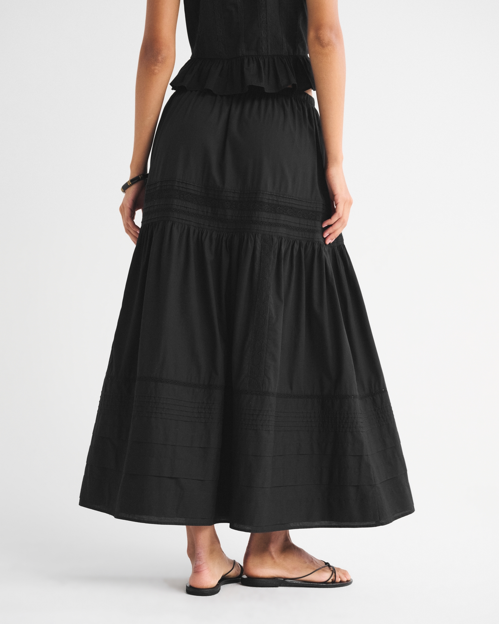 High Rise Pull-On Boho Maxi Skirt