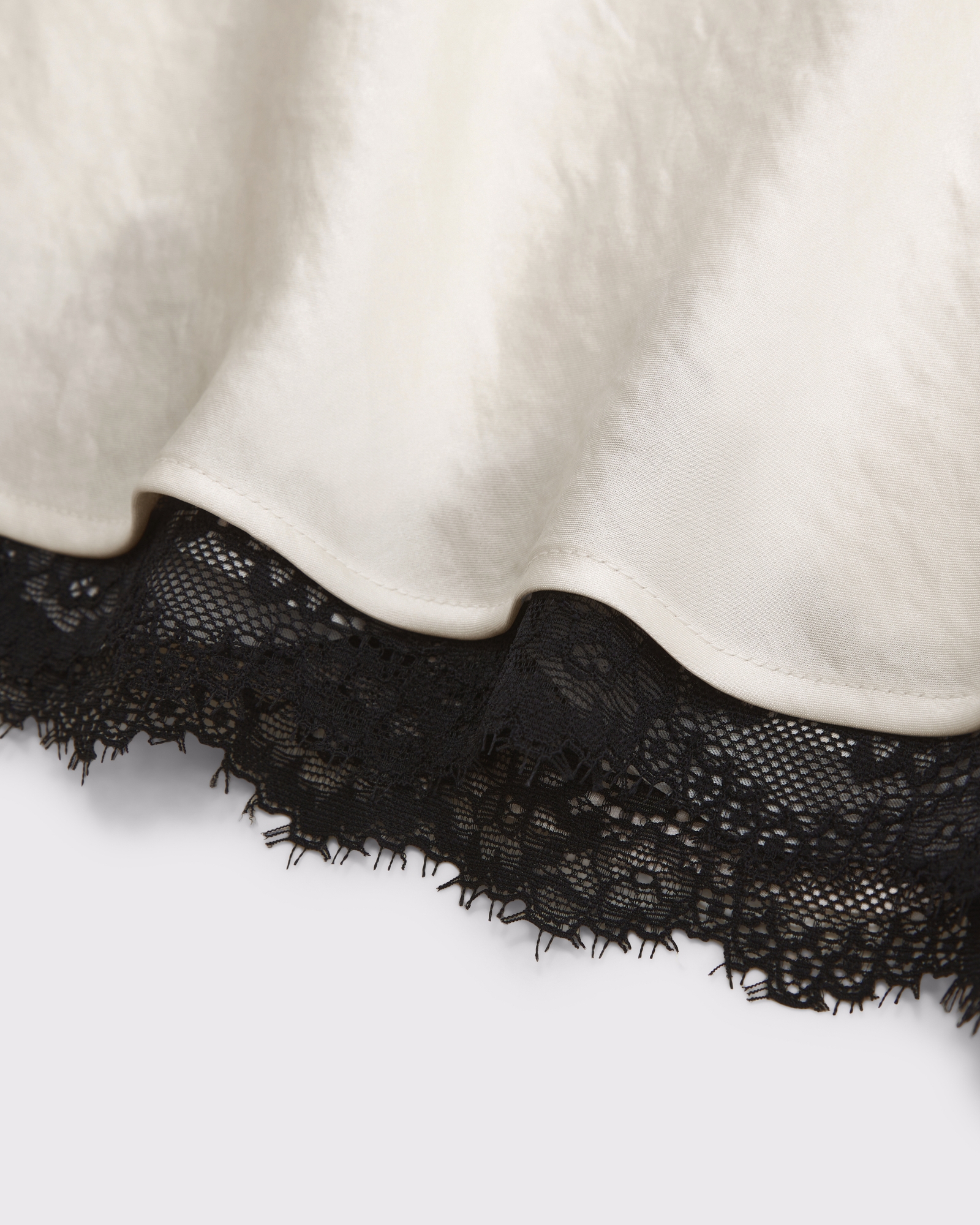 High Rise Satin Midi Skirt