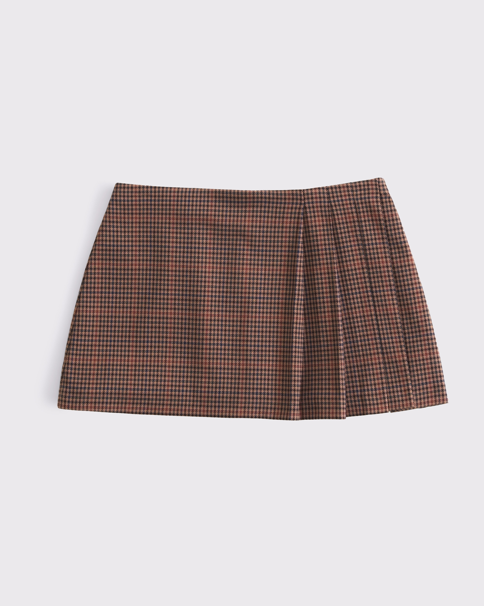Mid Rise Pleated Wrap Mini Skort