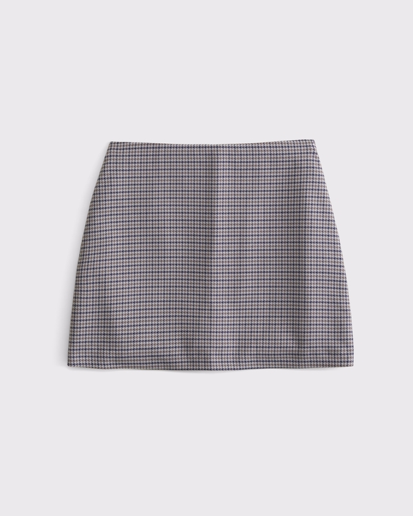 The A&F Scarlett Mini Skort, Gray Houndstooth view 1