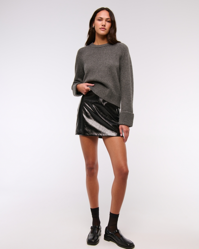 The A&F Scarlett Vegan Leather Mini Skort