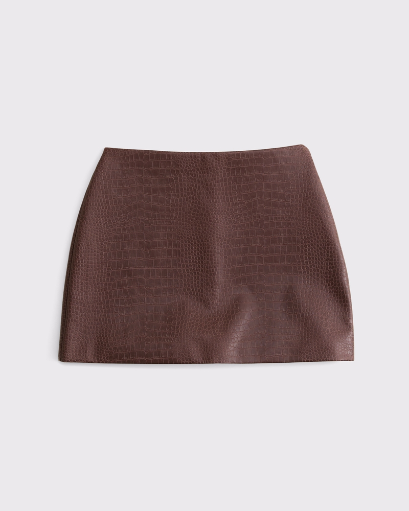 パンツ Herlipto Vegan Leather Mini Skort M Hillary Vegan Leather Mini Skort in Black | Altar'd State