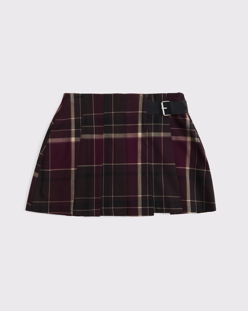 Women's High Rise Pleated Belted Skort | Women's Clearance