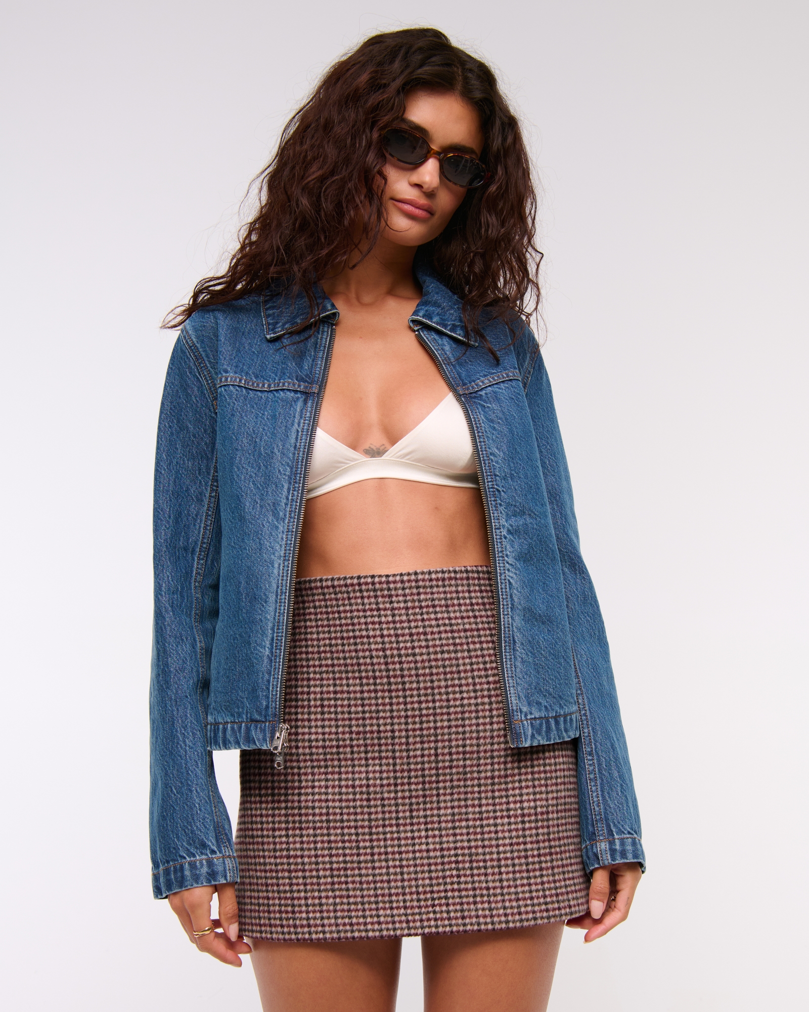 The A&F Scarlett Wool-Blend Mini Skort