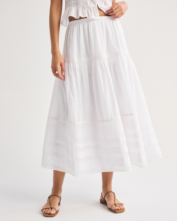 Boho Maxi Skirt, White view 2