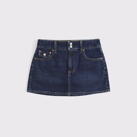 Женские юбки Abercrombie & Fitch Mid Rise Denim Mini Skort