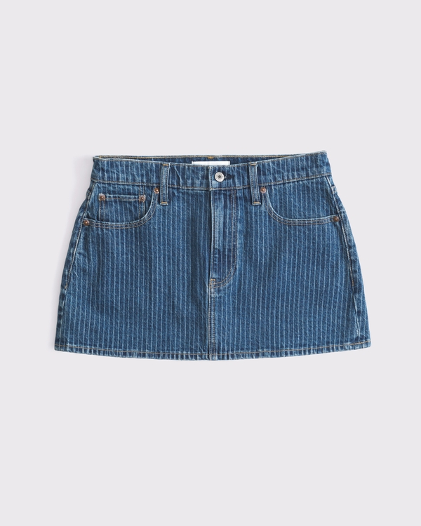 Women's Mid Rise Denim Mini Skort | Women's Bottoms | Abercrombie.com