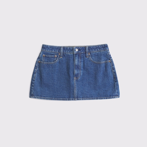 Женские юбки Abercrombie & Fitch Curve Love Mid Rise Denim Mini Skort