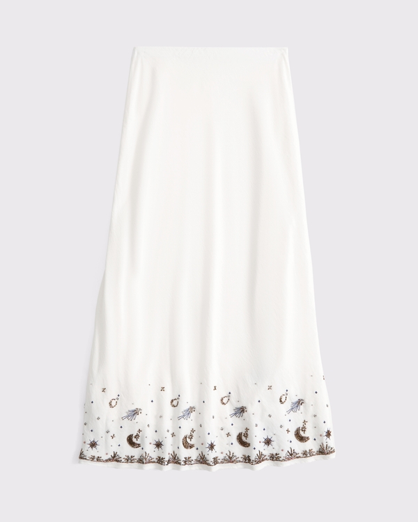 High Rise Maxi Skirt, Cream view 1