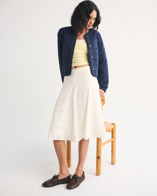 Godet Midi Skirt