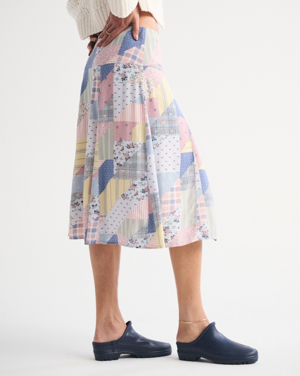 Godet Midi Skirt