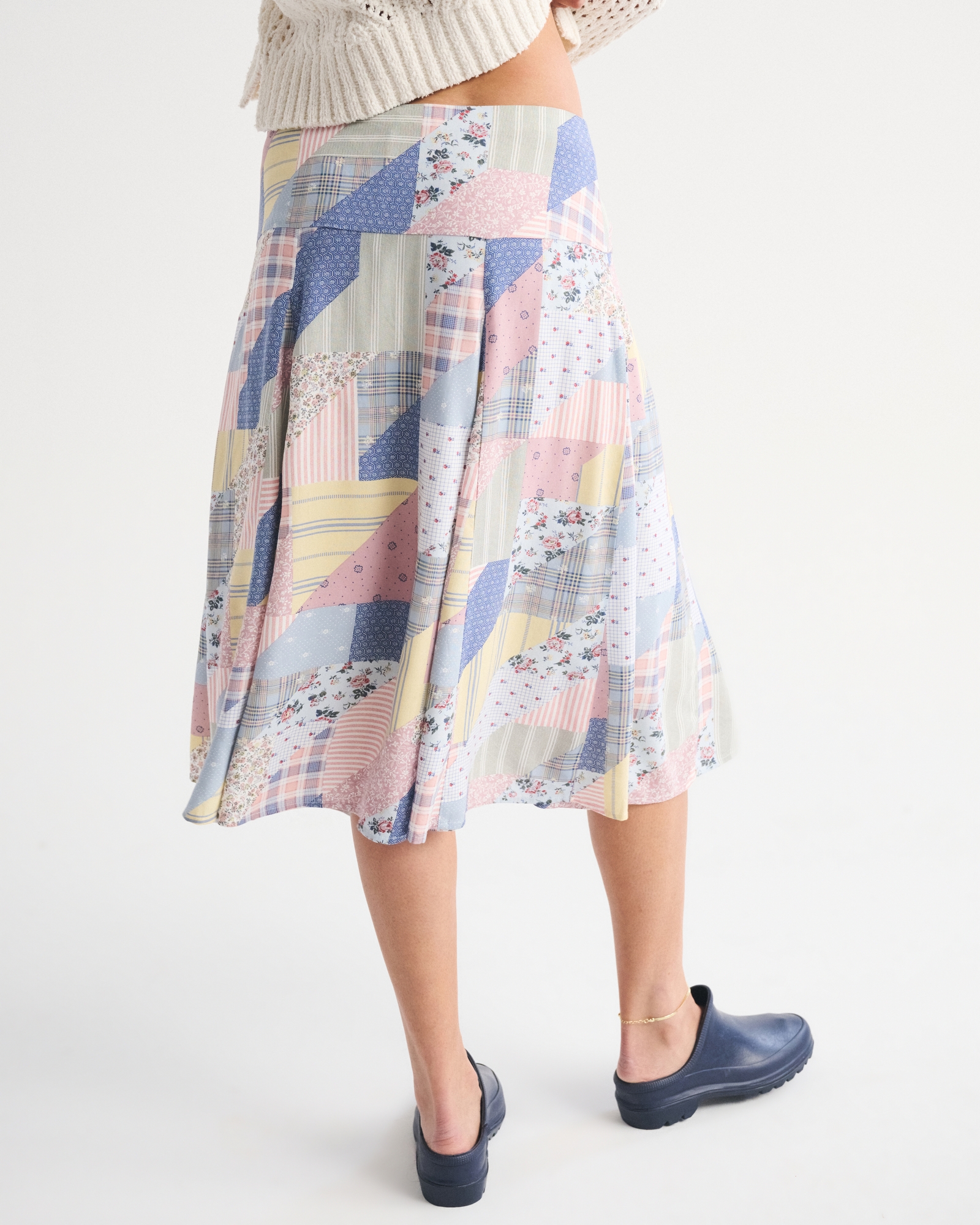 Godet Midi Skirt
