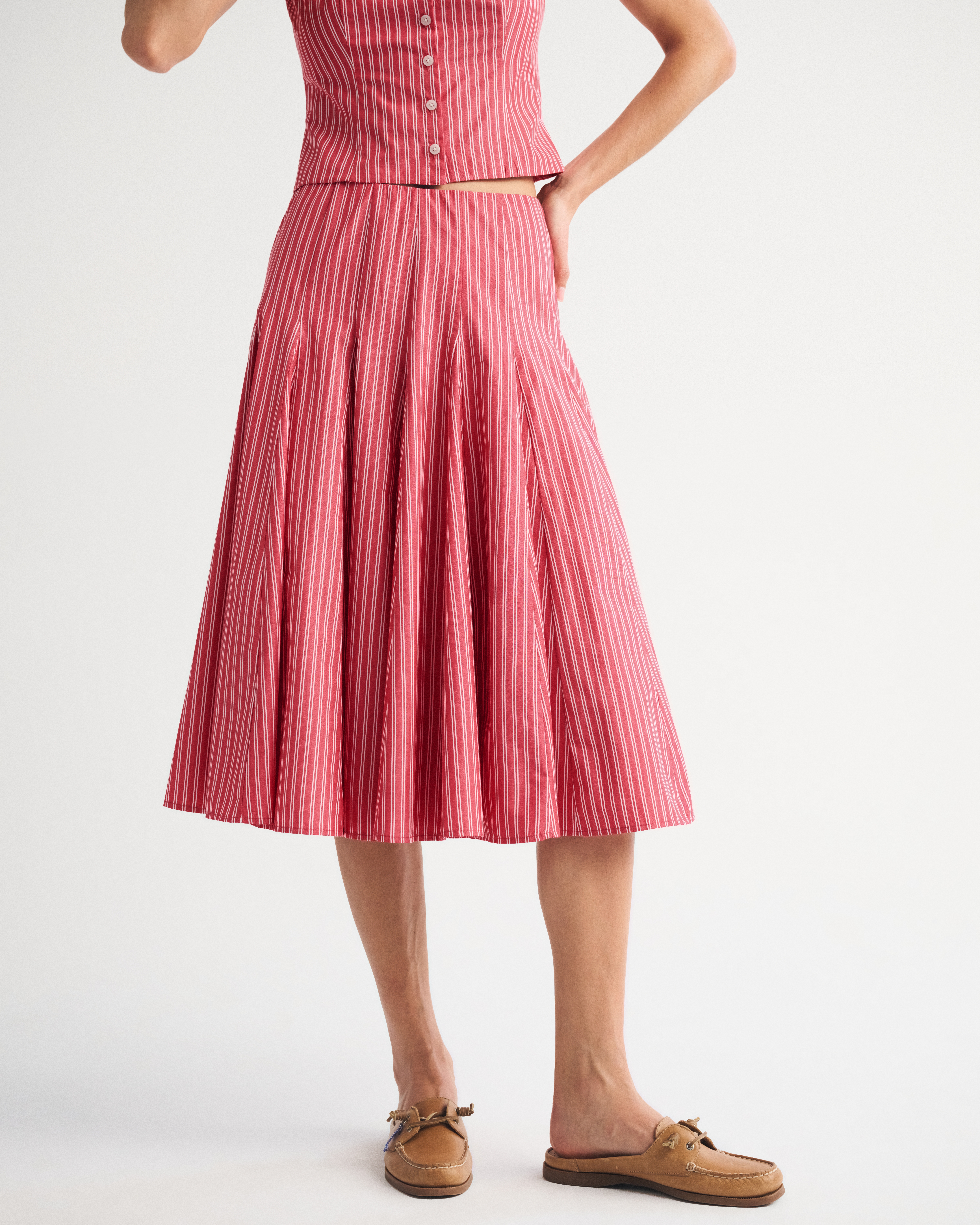 Женские юбки Abercrombie & Fitch High Rise Godet Midi Skirt — фото 3