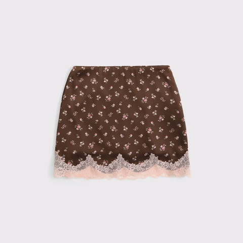 Женские юбки Abercrombie & Fitch Lace Hem Mini Skort