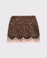 Lace Hem Mini Skort