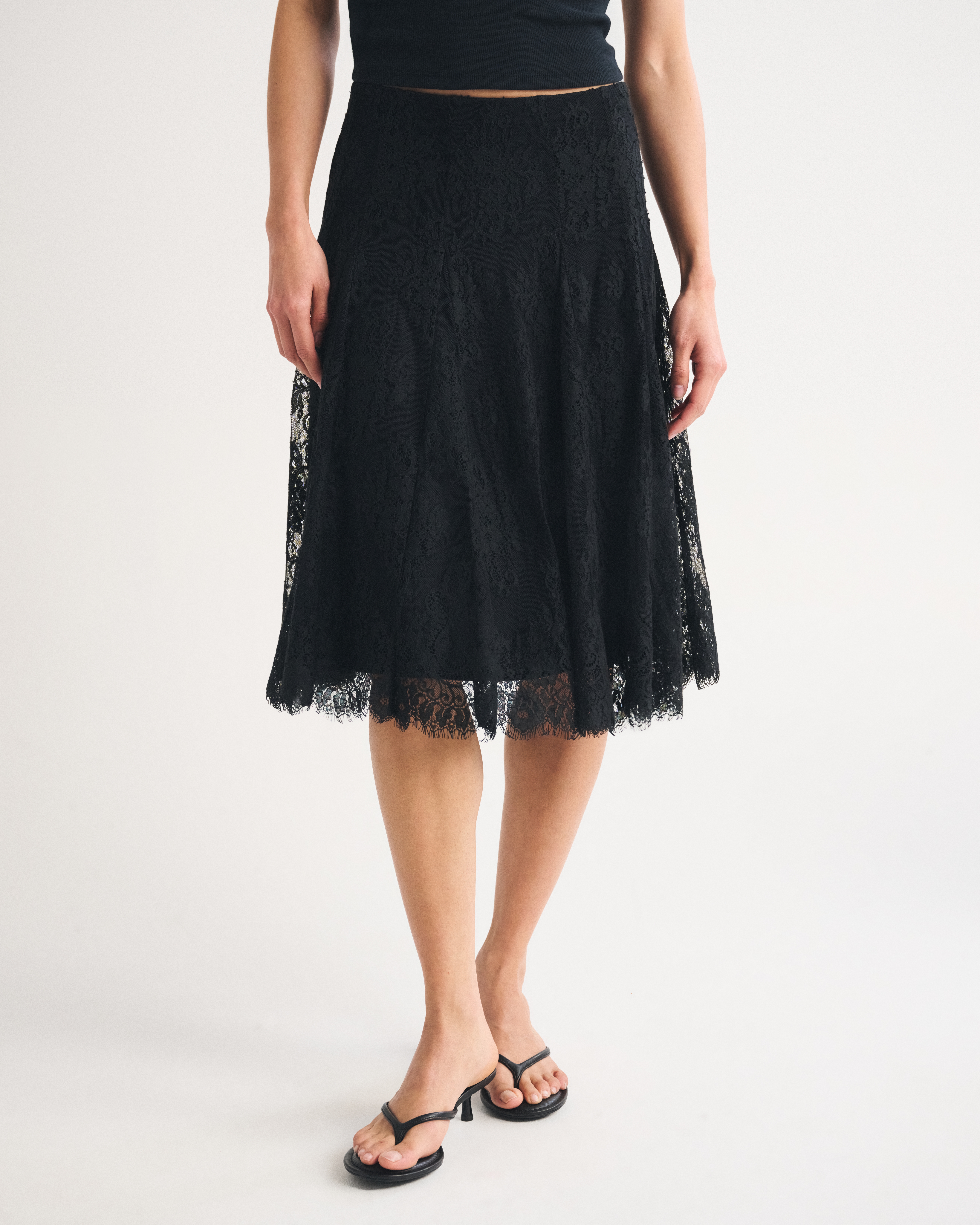 Женские юбки Abercrombie & Fitch Lace Midi Skirt — фото 3
