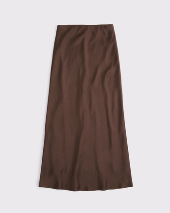 High Rise Satin Maxi Skirt from Abercrombie & Fitch - $80
