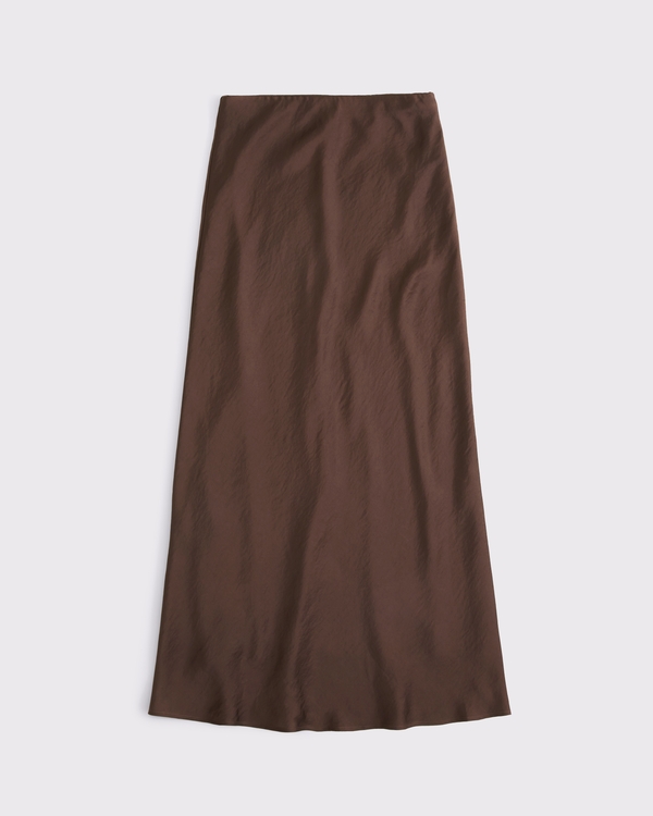 Women's High Rise Satin Maxi Skirt | Women's Bottoms | Abercrombie.com