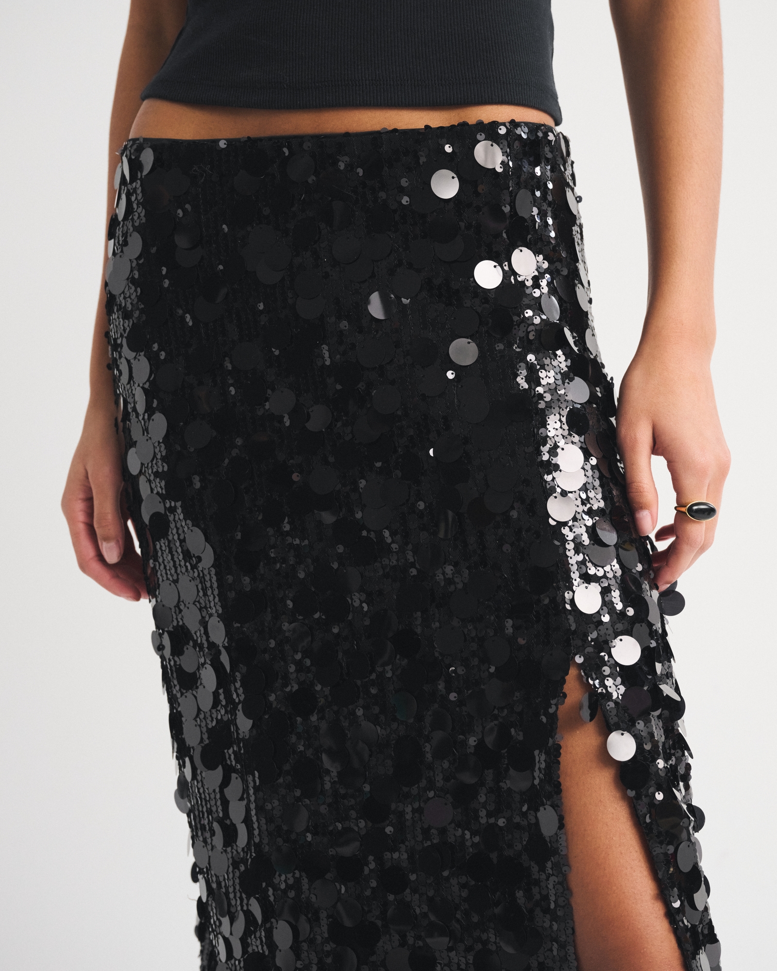 Sequin Maxi Skirt