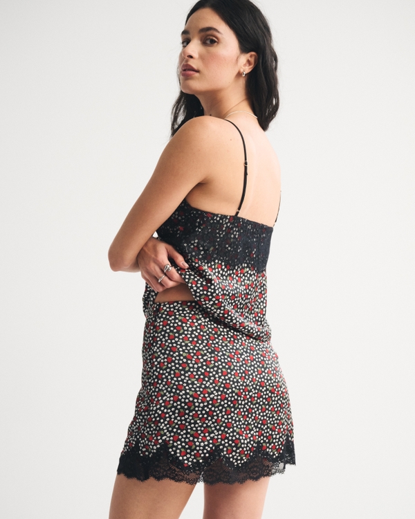 Ultra High Rise Lace & Satin Mini Skort