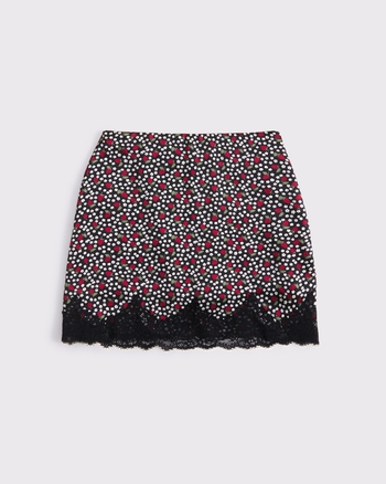 Ultra High Rise Lace & Satin Mini Skort from Abercrombie & Fitch - $26.99
