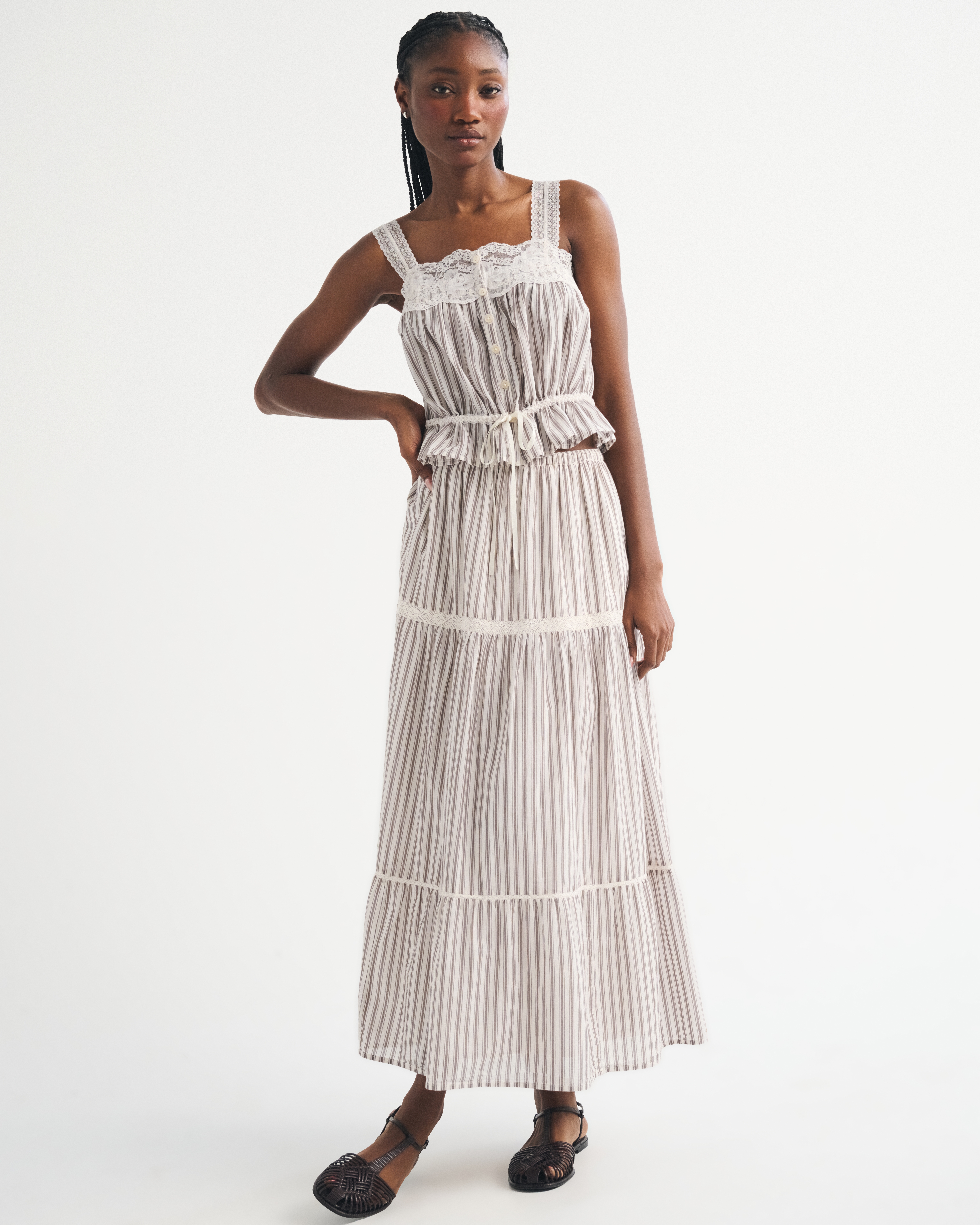 Boho Maxi Skirt - White