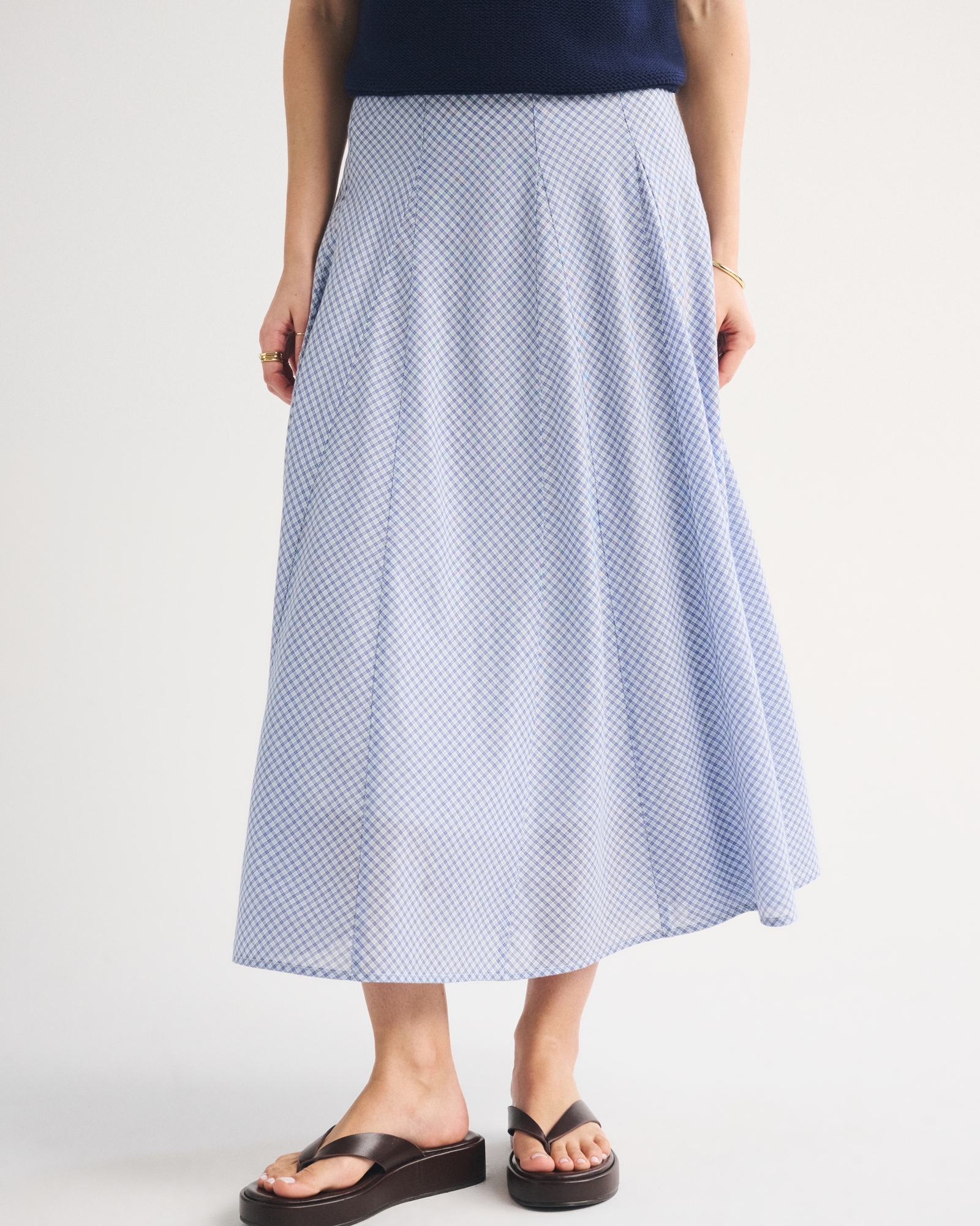 100% Cotton High Rise Maxi Skirt thumbnail 4
