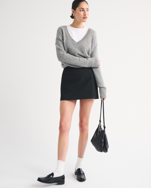 The A&F Scarlett Forme Mini Skort, Black view 1