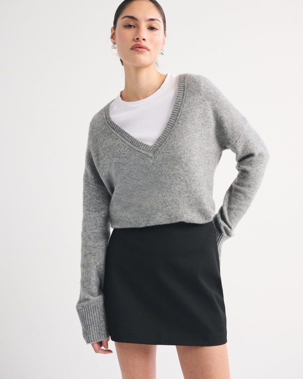 The A&F Scarlett Forme Mini Skort, Black view 2