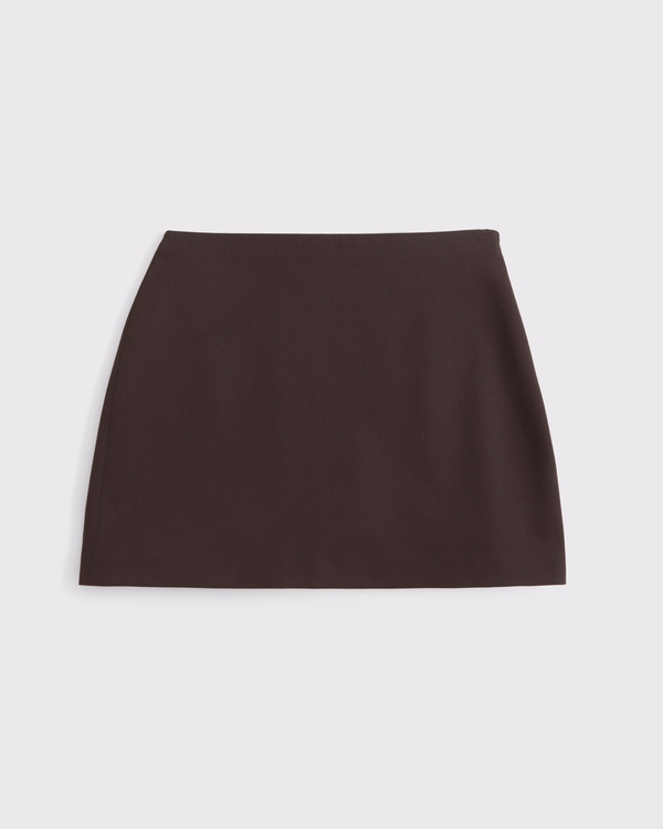 The A&F Scarlett Curve Love Forme Mini Skort, Dark Coffee view 1