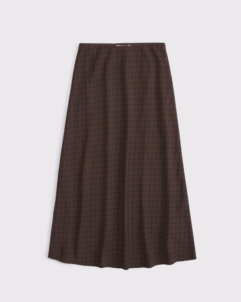 High Rise Satin Midi Skirt from Abercrombie & Fitch - $80