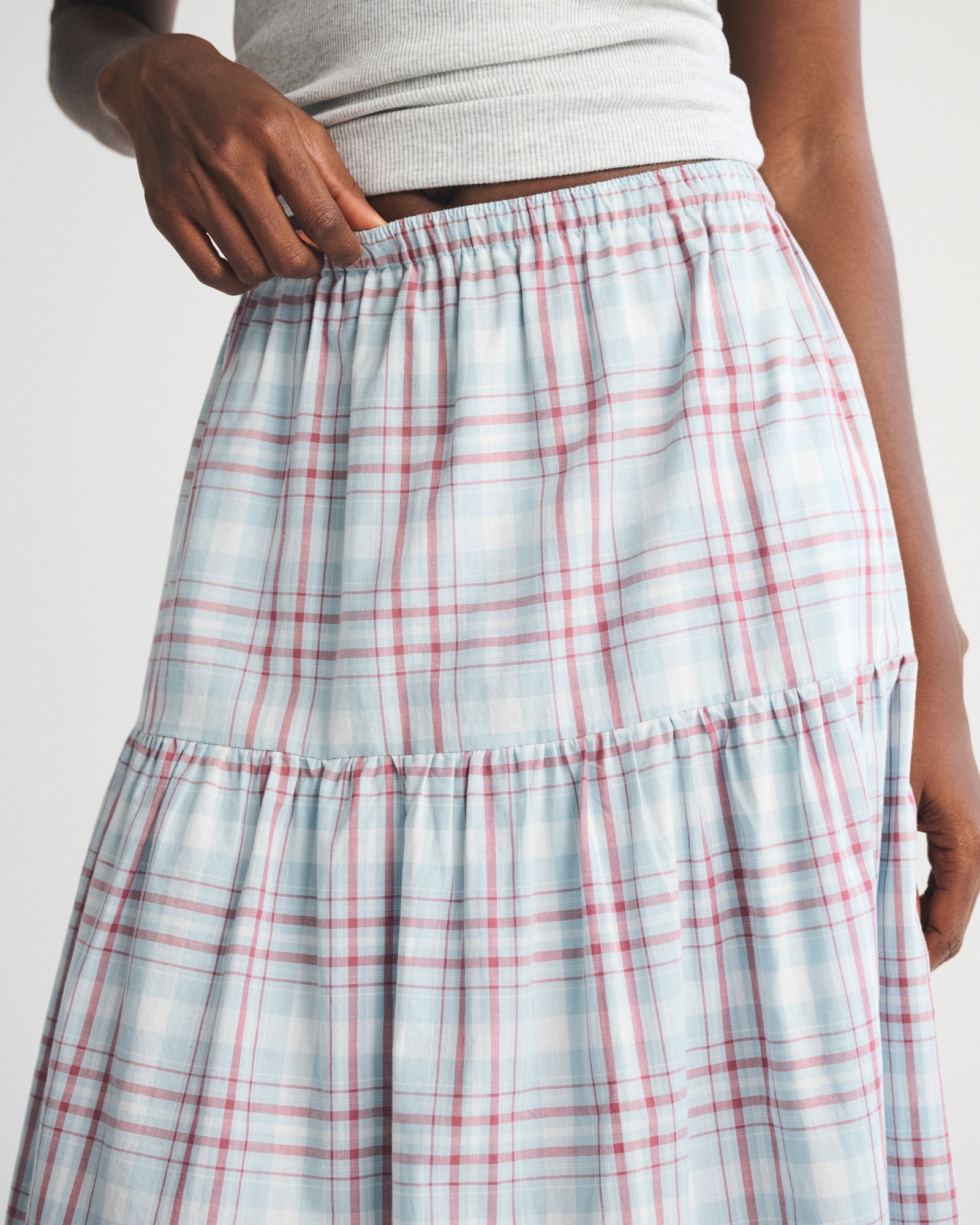 100% Cotton Tiered Maxi Skirt thumbnail 3