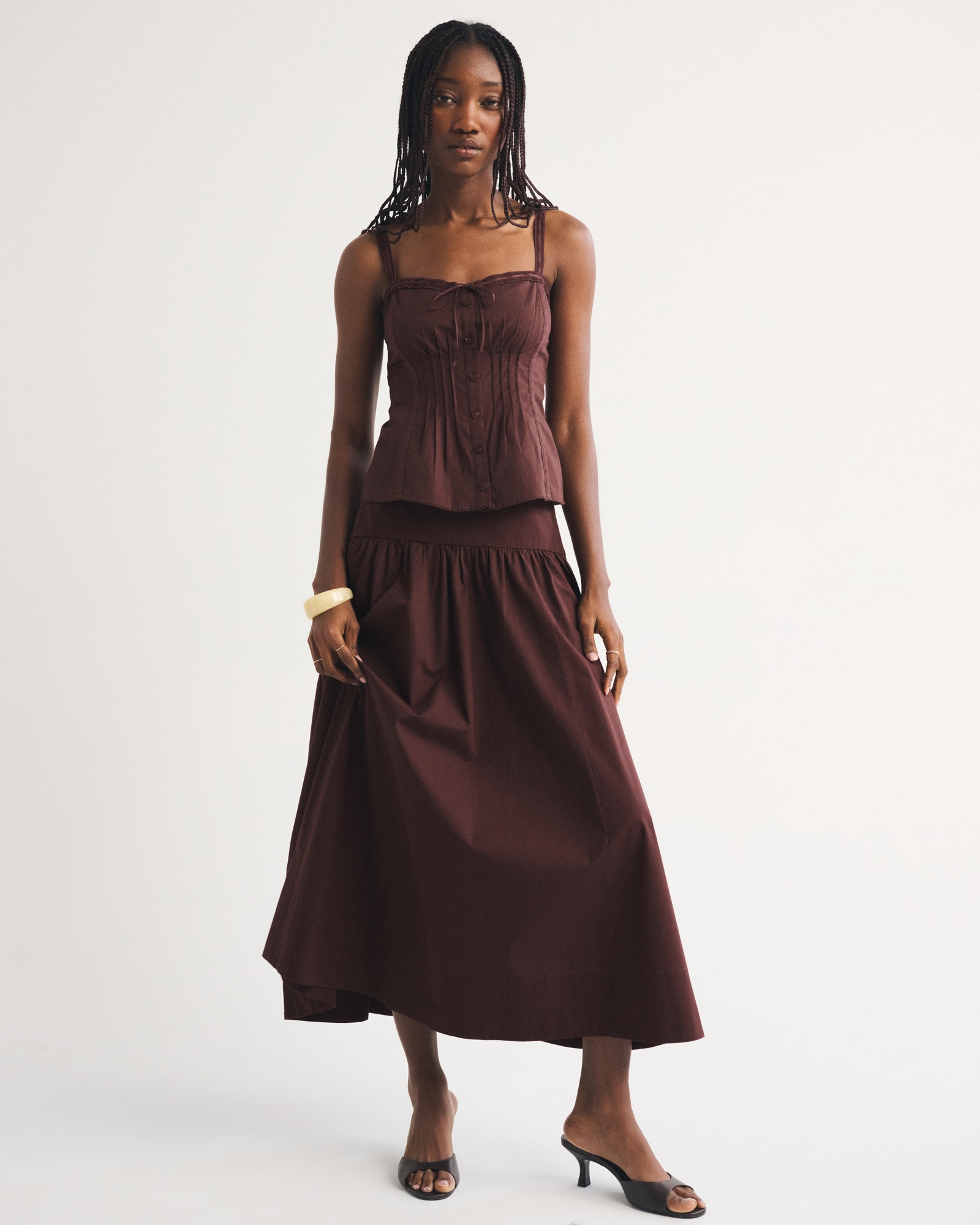 High Rise Maxi Skirt