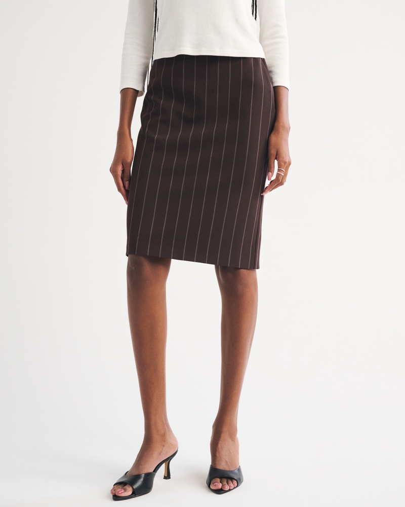 High Rise Pencil Midi Skirt - thumbnail 6