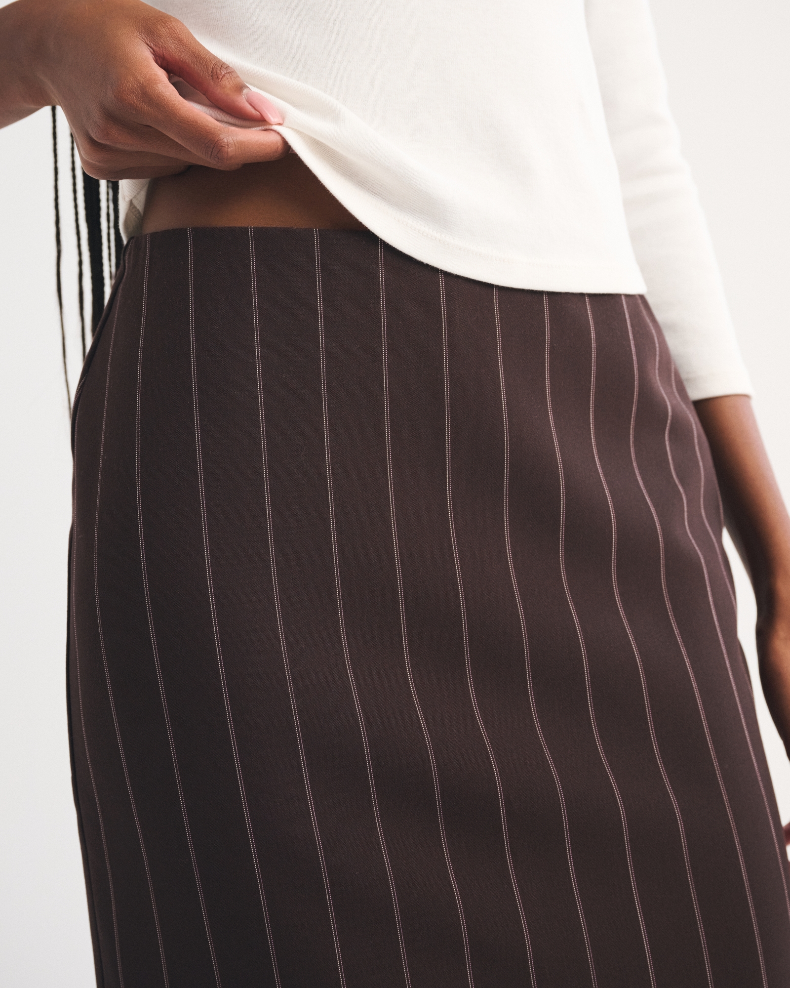 High Rise Pencil Midi Skirt thumbnail 3