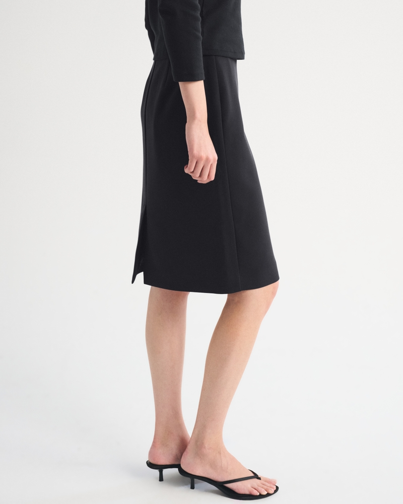 High Rise Pencil Midi Skirt - thumbnail 3