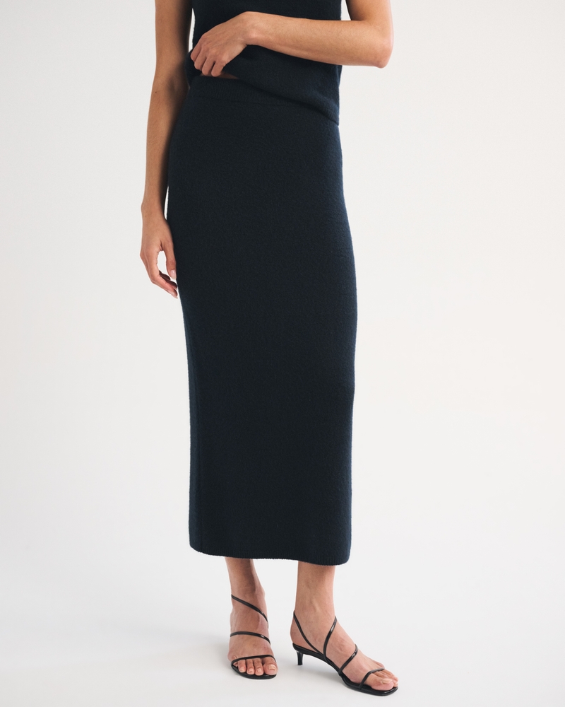 Merino Wool-Blend High Rise Sweater Maxi Skirt - thumbnail 8