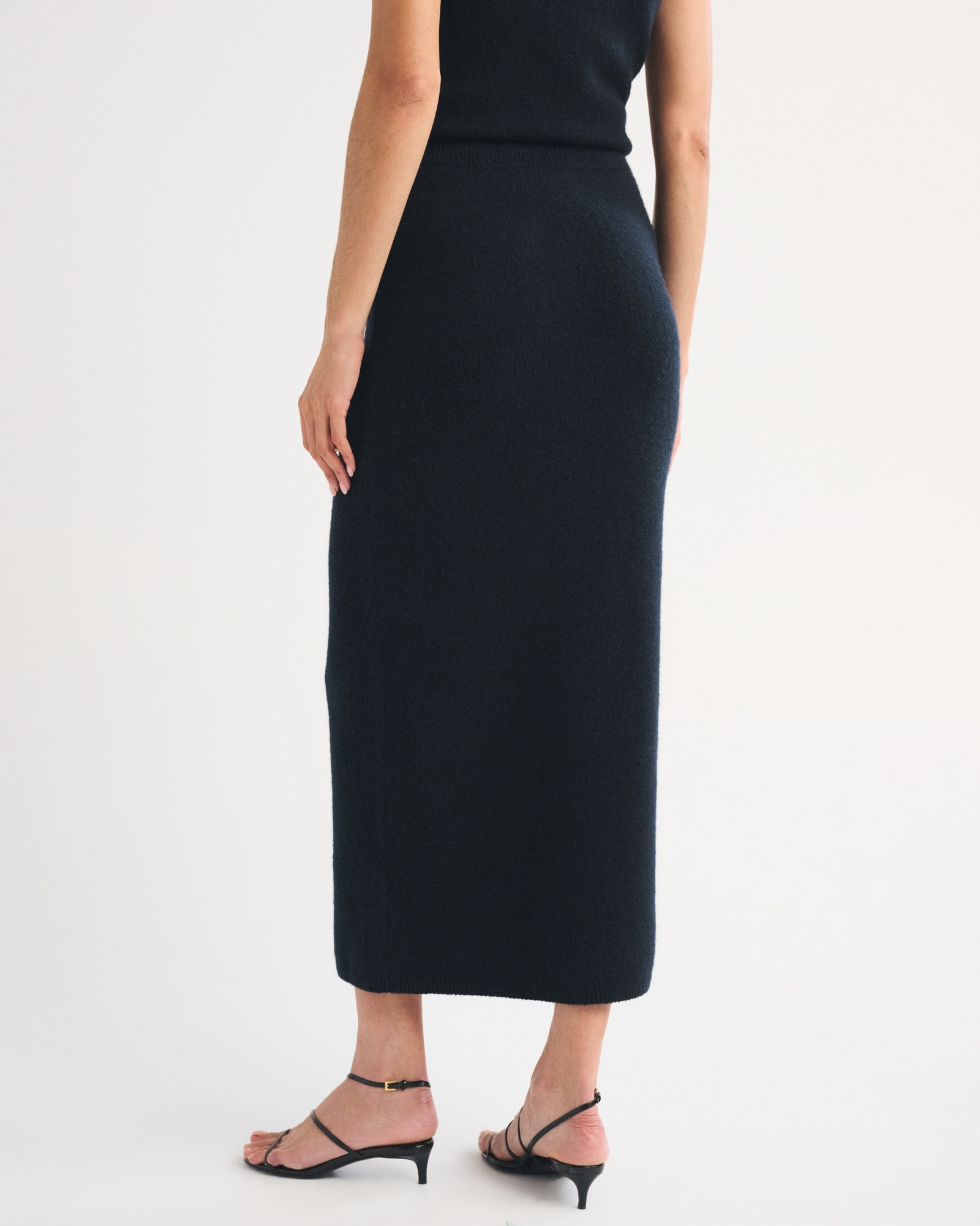 Merino Wool-Blend High Rise Sweater Maxi Skirt thumbnail 5
