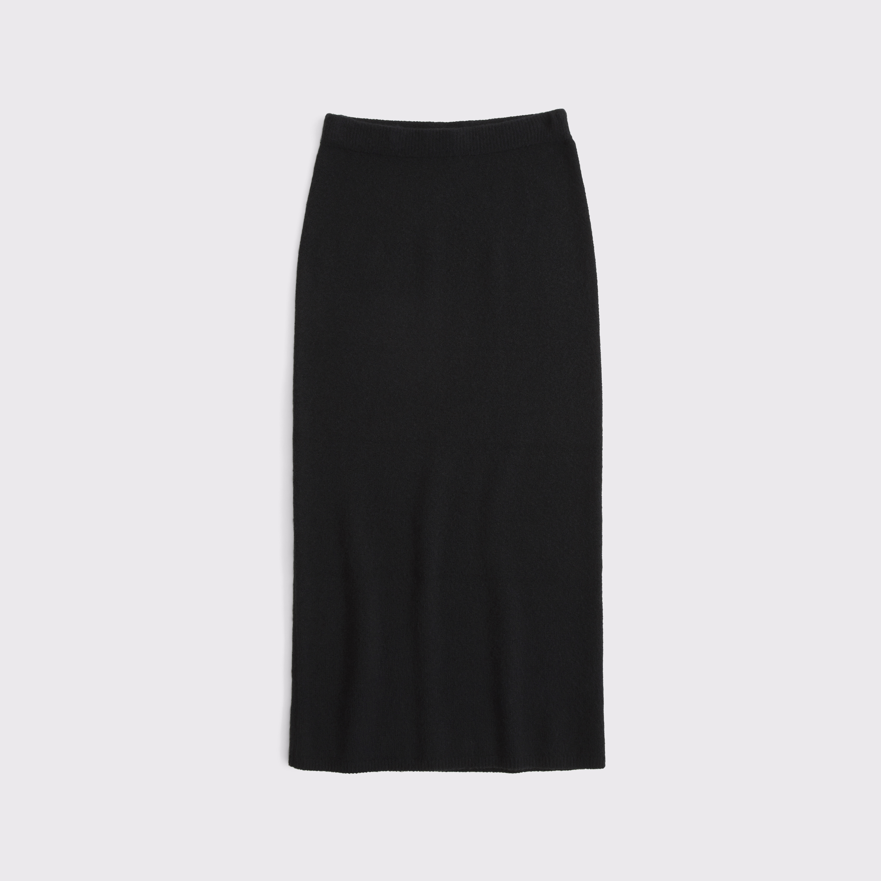 Женская юбка Abercrombie & Fitch Merino Wool-Blend High Rise Sweater Maxi, цвет: Чёрный — фото 1